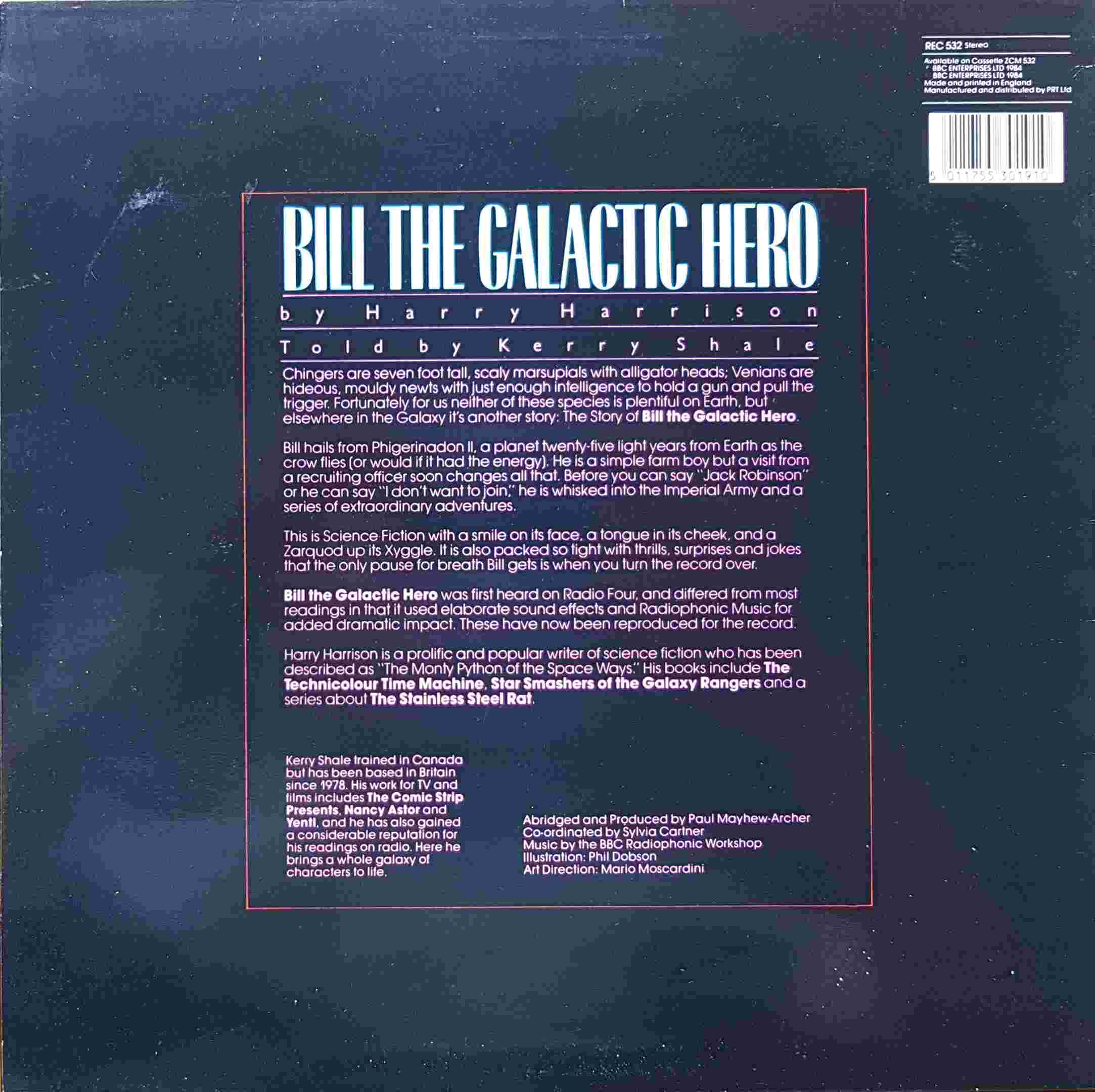 Picture of REC 532 Bill the galactic hero by artist Kerry Shale from the BBC records and Tapes library